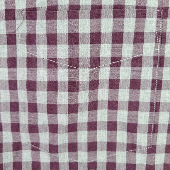 Bonobos Shirt Button Down Mens Size M Maroon Gray Plaid Tailored Slim Fit LS - Picture 4 of 9
